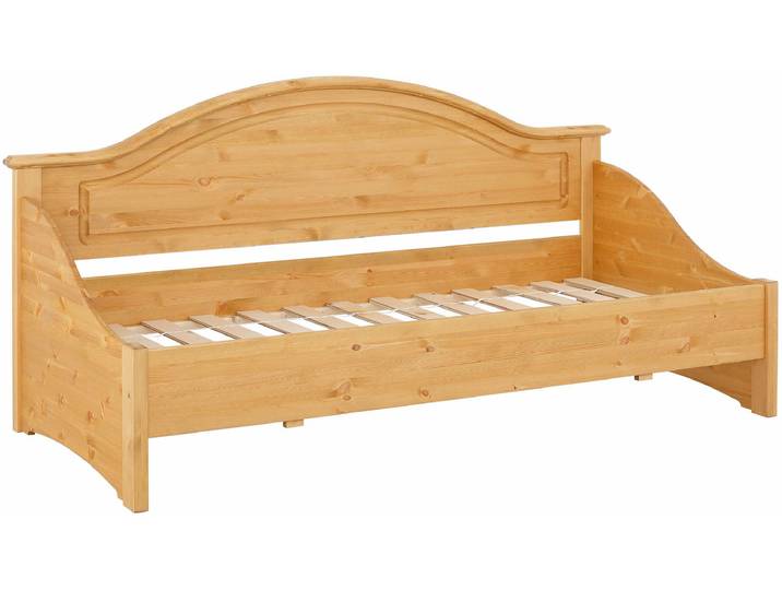 Daybett GOODPRODUCT Konrad , beige (gelaugt, geölt), kein Härtegrad, Daybetten, Daybett, stabile Konstruktion aus massiver Kiefer, mit Rollrost