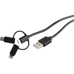 SHVP BS1415035 - USB Lade-Sync Kabel 3in1 Micro/Typ C/Lightning 2m