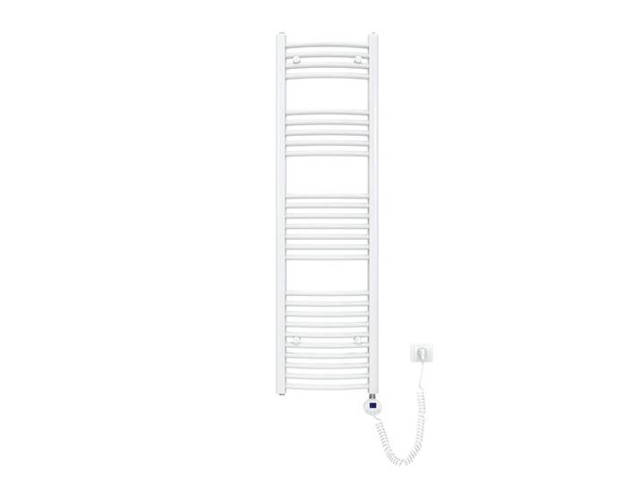 HANDTUCHHEIZKÖRPER elektrisch gebogen Weiß 140/40/5,6 cm
