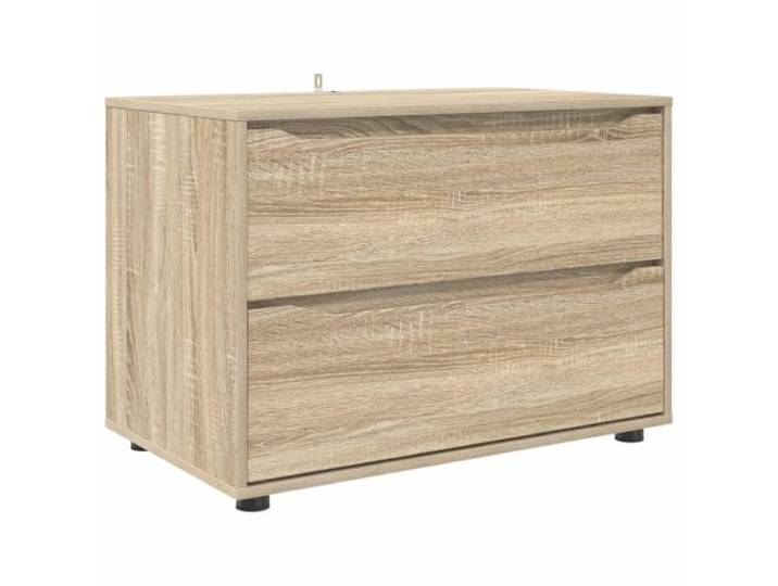RJPLMFV Aufbewahrungsschrank 80 x 48 x 57 cm, Ingenieurholz, Sonoma Oak Minimalistisches Design, geräumige Schubladen, leichtgängige Führungen, höhenverstellbar, stabile Beine, einfache Wartung
