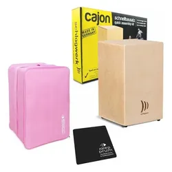 Schlagwerk CBA20S Cajon Bausatz mit Tasche Pink und Sitzpad (Cajon), Perkussion, Mehrfarbig