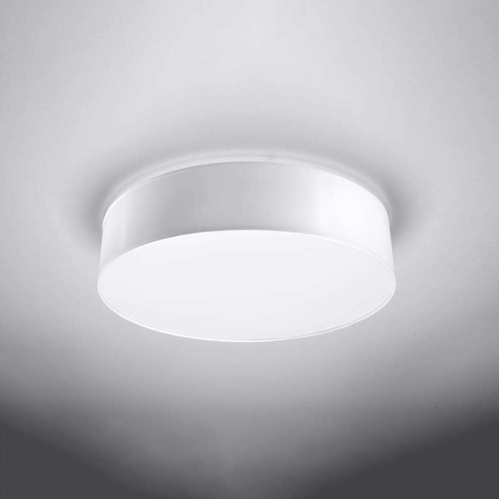 Sollux Lighting Plafonnier PVC Blanc E27 3 Arena Blanc 45x0x45cm