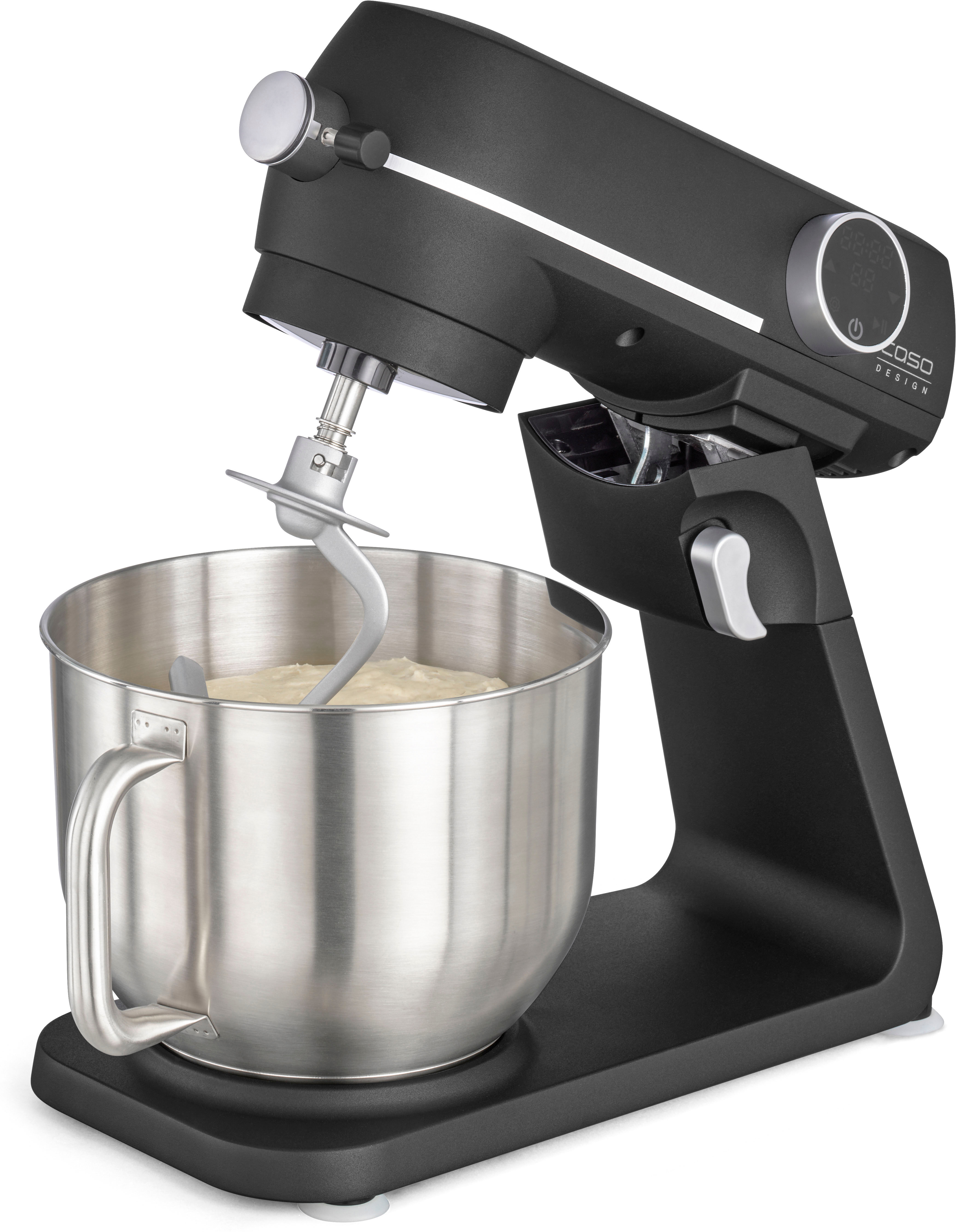 CASO Küchenmaschine "KM 1800 Black-E 3156", schwarz (schwarz, edelstahl), B:39cm H:35,5cm T:20,5cm, Küchenmaschinen, Küchenmaschine