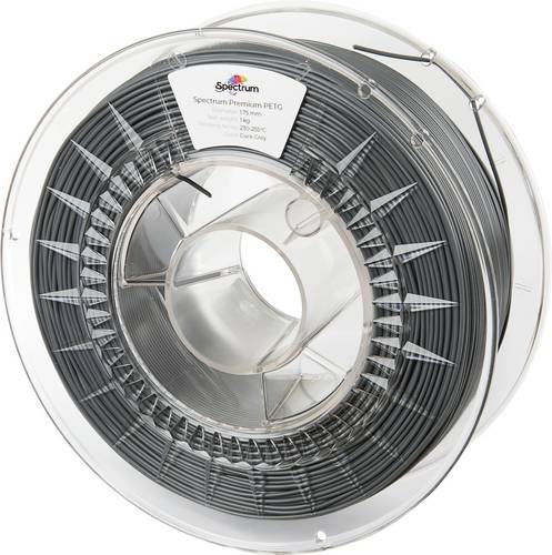 Spectrum Filaments 80476 PET-G FX120 Filament PETG hitzebeständig, flexibel, geruchsarm, chemisch beständig 1.75mm 1000g Grau 1St.