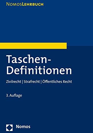 Nomos - Taschen-Definitionen: Zivilrecht - Strafrecht - Öffentliches Recht (Nomoslehrbuch) - Preis vom 07.10.2026 11:45:10 h