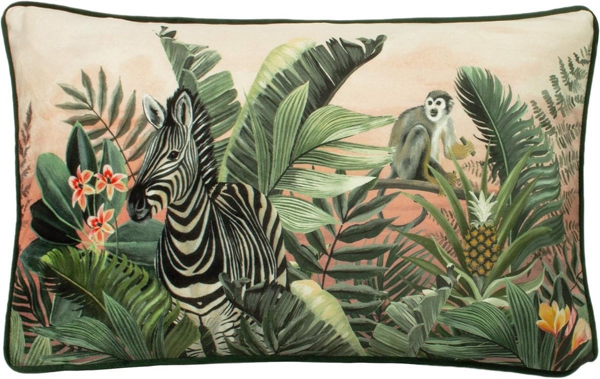 Decoratief Sierkussen Zebra Print Rechthoekig - Polyester