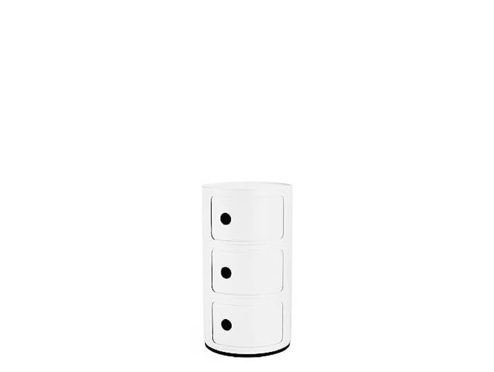 Kartell Componibili Recycled\,Meuble Conteneur 3 éléments\, Blanc Opaque