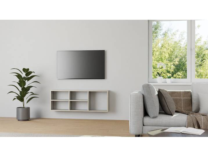 20 cm tiefes Hängeregal Premium Dekore Grau Multiplex Kante