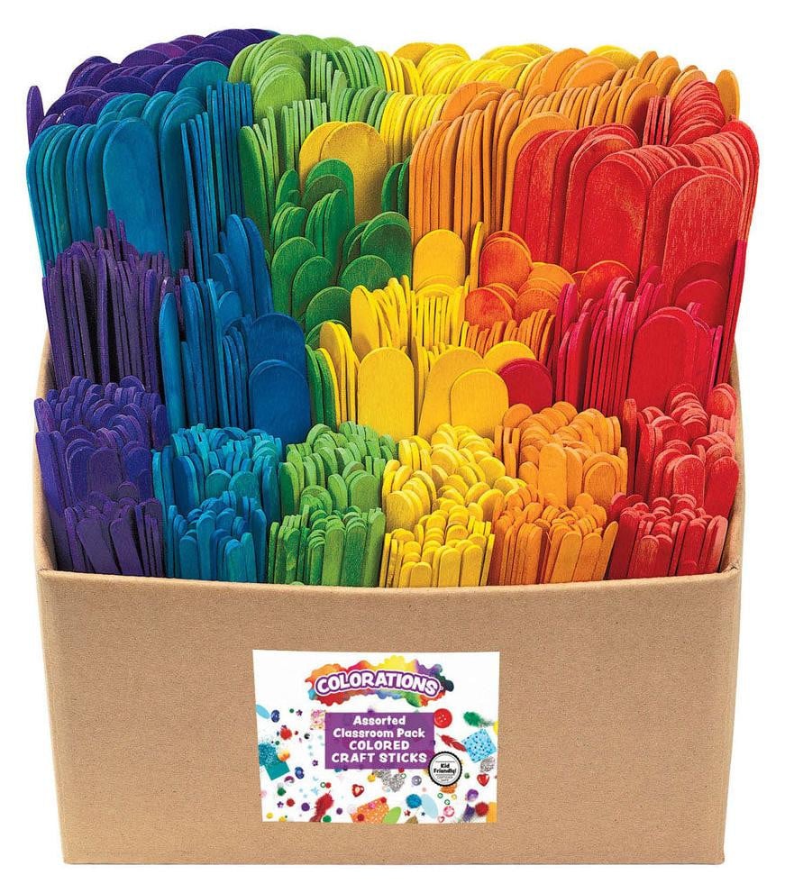 Colorations Houten prikkers voor creatieve projecten en klaslokaalset, 1200 stuks