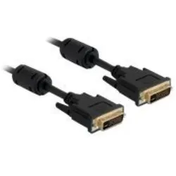 Delock DVI Anschlusskabel (5 m), Videokabel, Schwarz