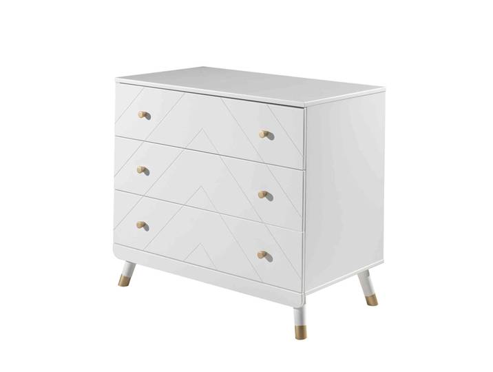 Commode enfant 3 tiroirs en bois blanc - CO2035
