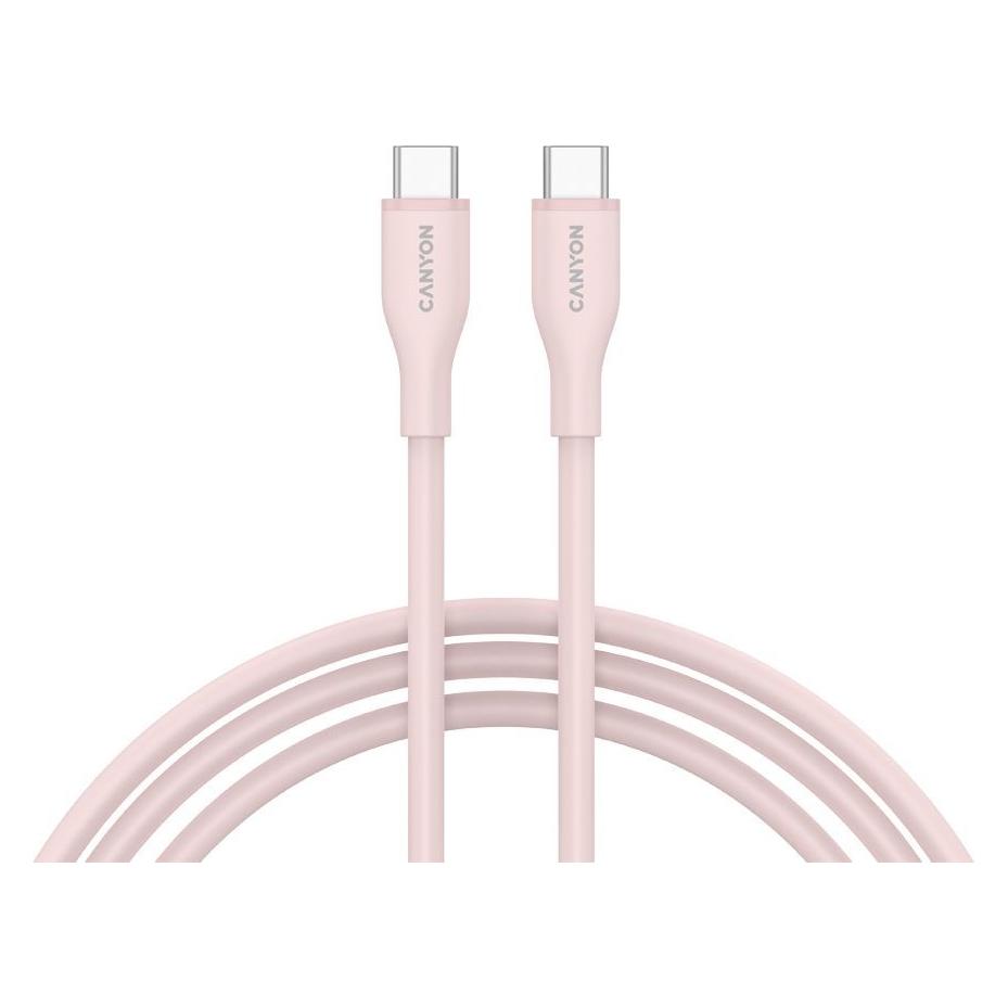 Canyon Kabel CC60SC10 C-C 60W 1m Silizium Rosa Sand (1 m, USB 2.0, 60 W) (CNS-CC60SC10PS)