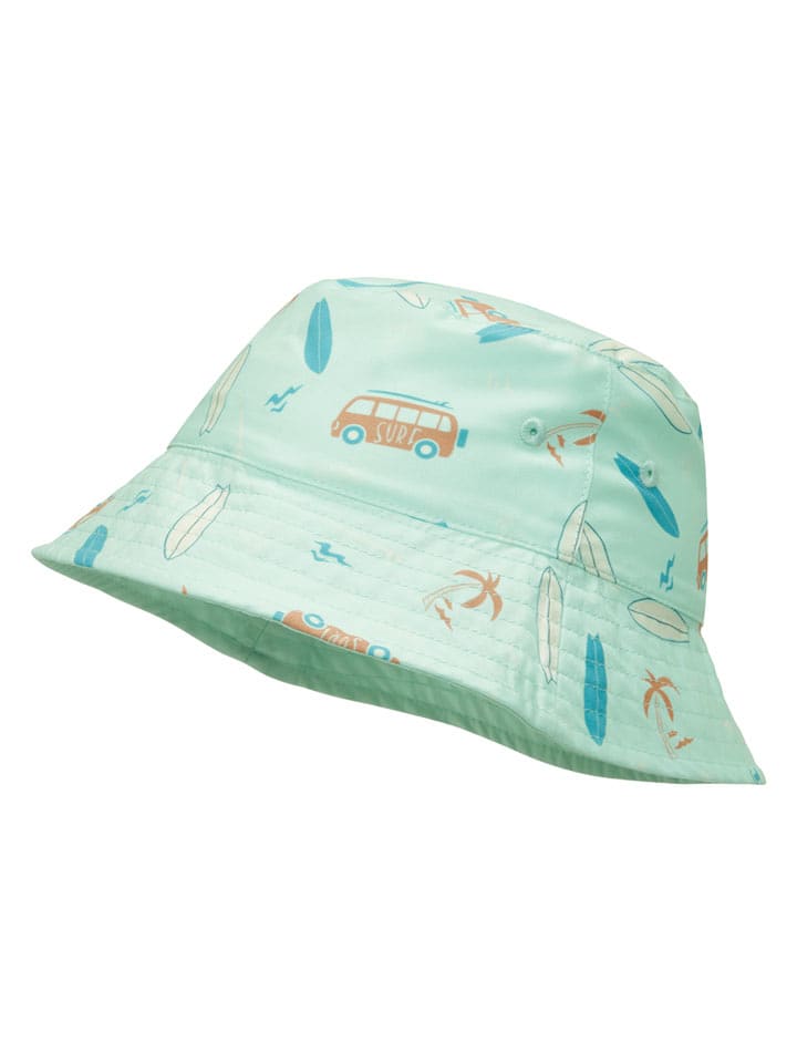 Playshoes Wende-Sonnenhut "Surf-Bus" in Mint - 51 cm