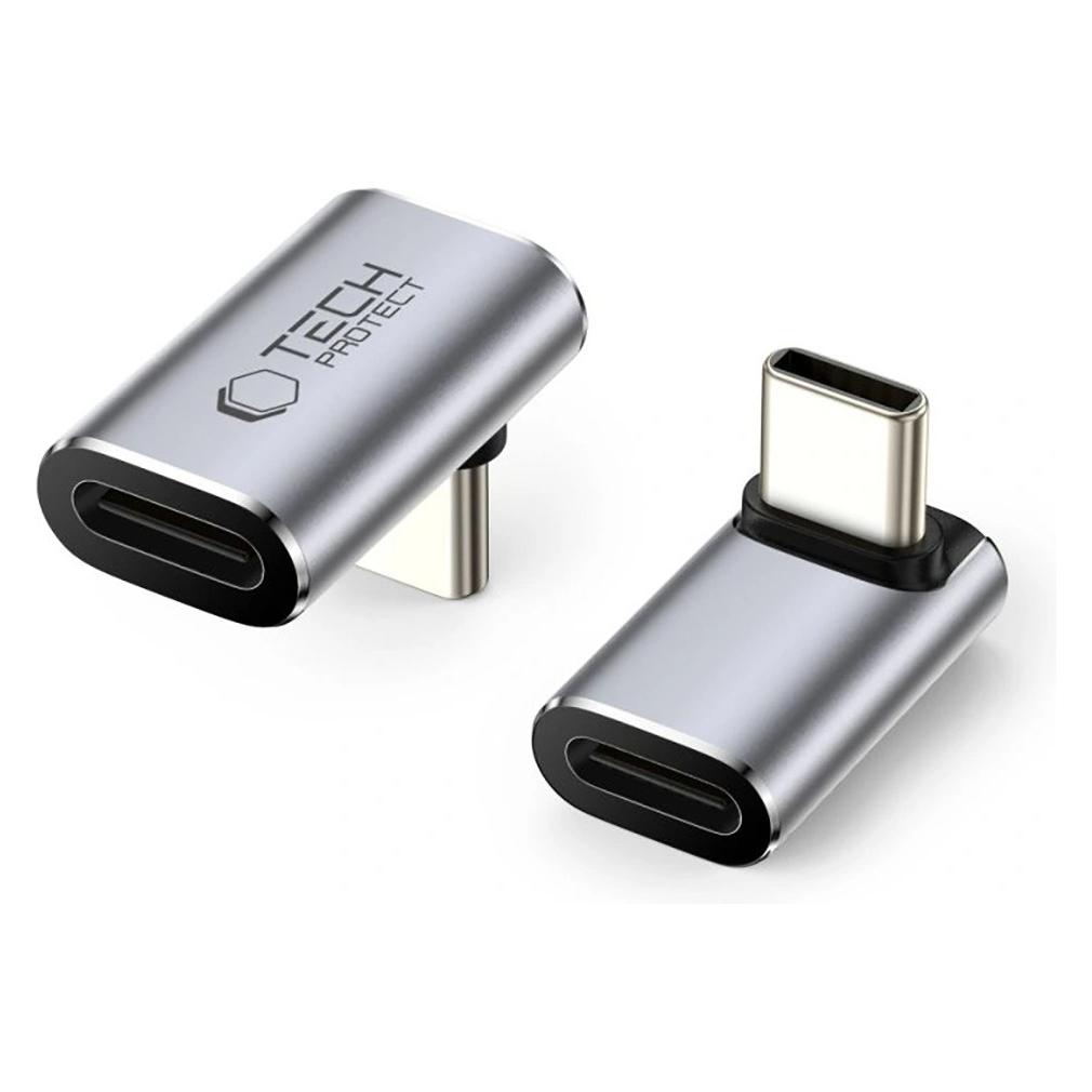 Tech-Protect Ultraboost AA03 USB-C Winkeladapter - Grau (USB-C, USB-C) (27782-0)