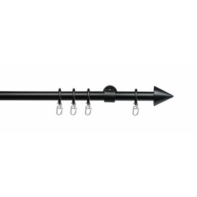 Gardinenstange LIEDECO "Kegel" Gr. 1, schwarz, L:120cm Ø:20mm, Metall, Gardinenstangen