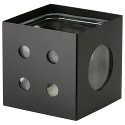 Windlicht Numbers in Schwarz