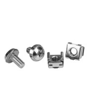 StarTech.com M6 Rack Schrauben und Käfigmuttern 20 Pack Muttern Server Schrank Montageschrauben für Silber Packung mit (CABSCRWM620)