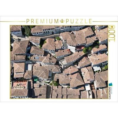 CALVENDO Puzzle Dächer der Altstadt von Berat | 1000 Teile Lege-Größe 64x48cm Foto-Puzzle für glückliche Stunden