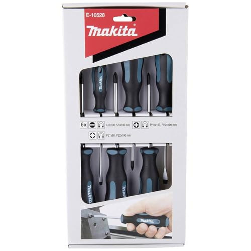 Makita E-10528 6-delige schroevendraaierset met SL, PH en PZ bits