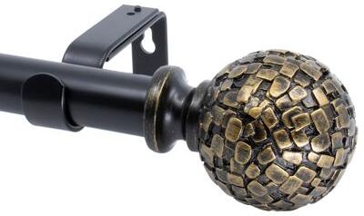 "Meriville 1"" Diameter Telescoping Single Window Treatment Curtain Rod, Fuso"