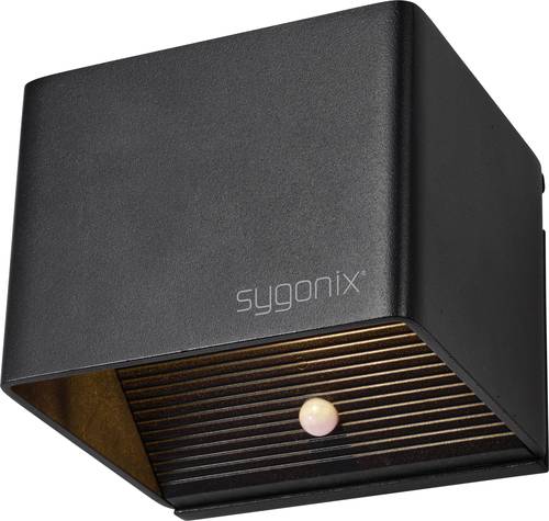 Sygonix SY-6053268 LED-Wandleuchte mit Bewegungsmelder LED LED fest eingebaut 2W Schwarz