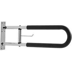 VEVOR Aufstehhilfe Toilette, 76,5 cm Wandstützgriff, Handikap Haltegriff für Senioren, hochklappbare Toiletten-Haltegriffe mit Anti-Rutsch-Griff, 136 kg Tragkraft, Sicherheitshandlauf mit Papierhalter