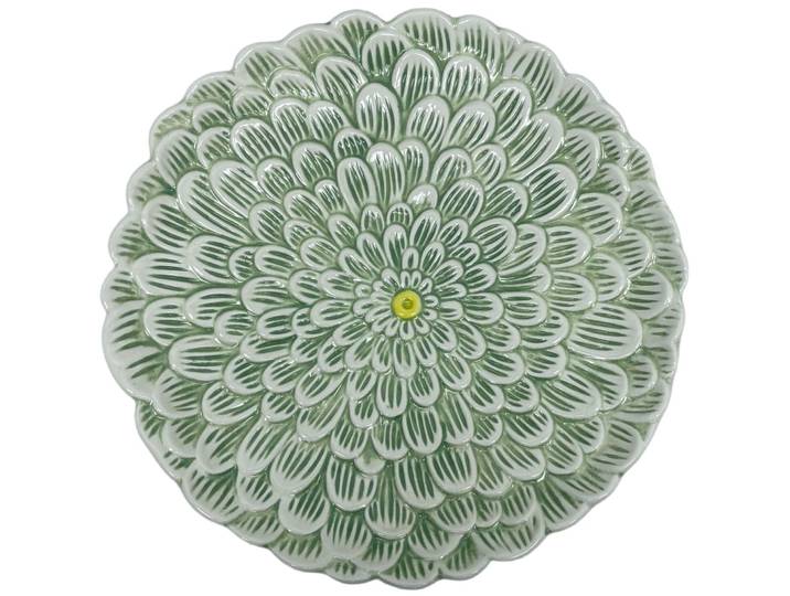 Teller flach Flora grün Steinzeug D 27 cm