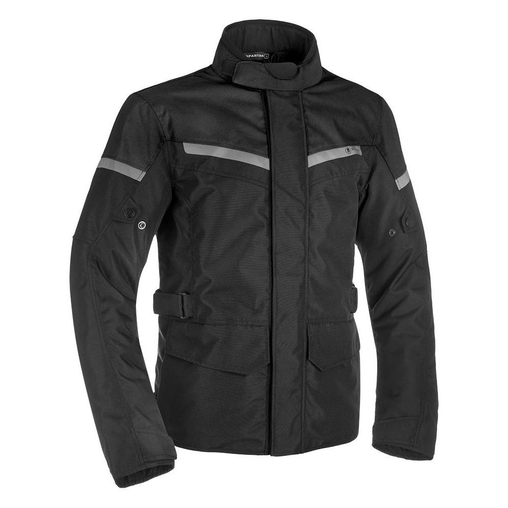 Oxford Herren Spartan Lange Motorradjacke, Schwarz, S (Herren, S) (SM210101S)