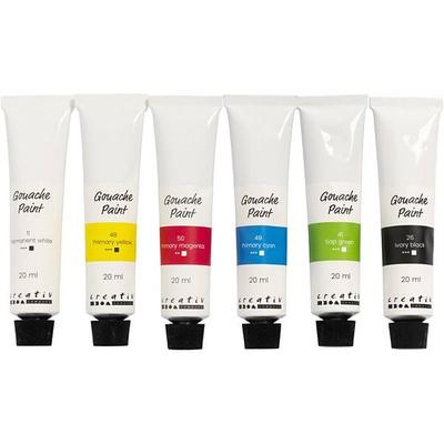 Creativ Company Gouachefarbe, Standard-Farben, 6x20 ml