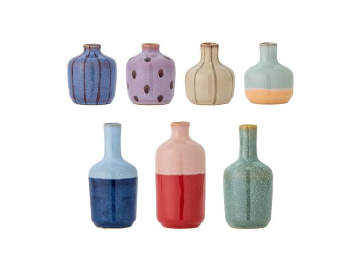 Bloomingville Maien vase Multicolore en grès, 7 pièces
