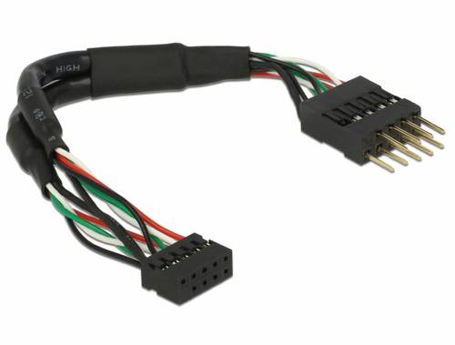 Delock Strom Anschlusskabel 12cm Schwarz
