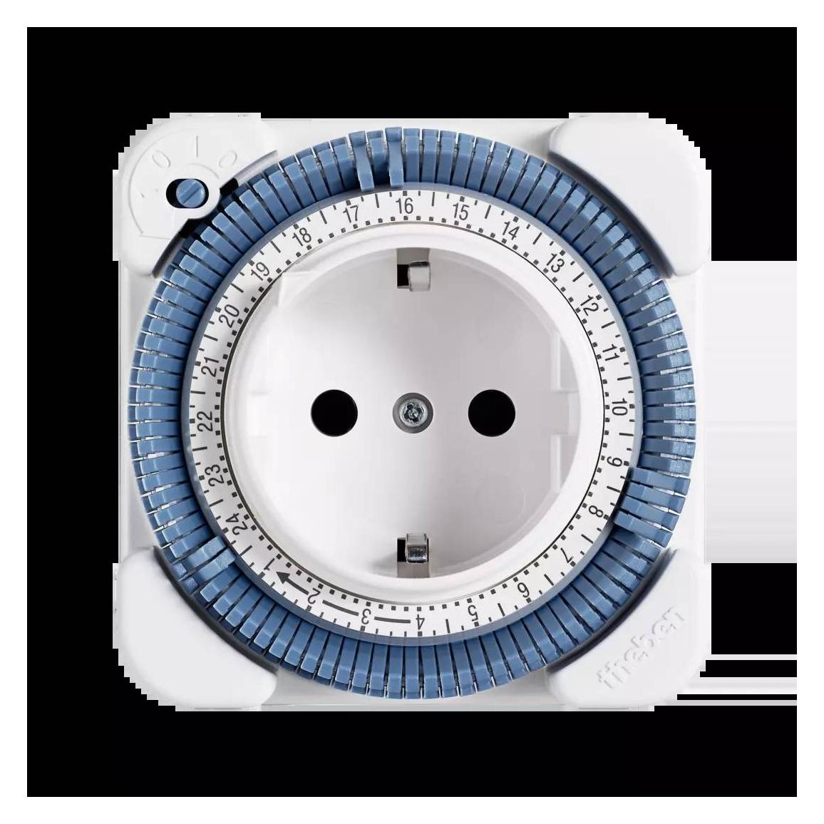 Theben 0260833 Timer 26 safety-plus I analoger Zeitgeber I analoge Steckdosenschaltuhr I Steckdosent (Typ F) (260833)