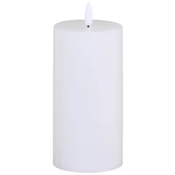 Chic Antique LED Stumpenkerze inkl. Batterien, H15/Ø7,5 cm, weiss
