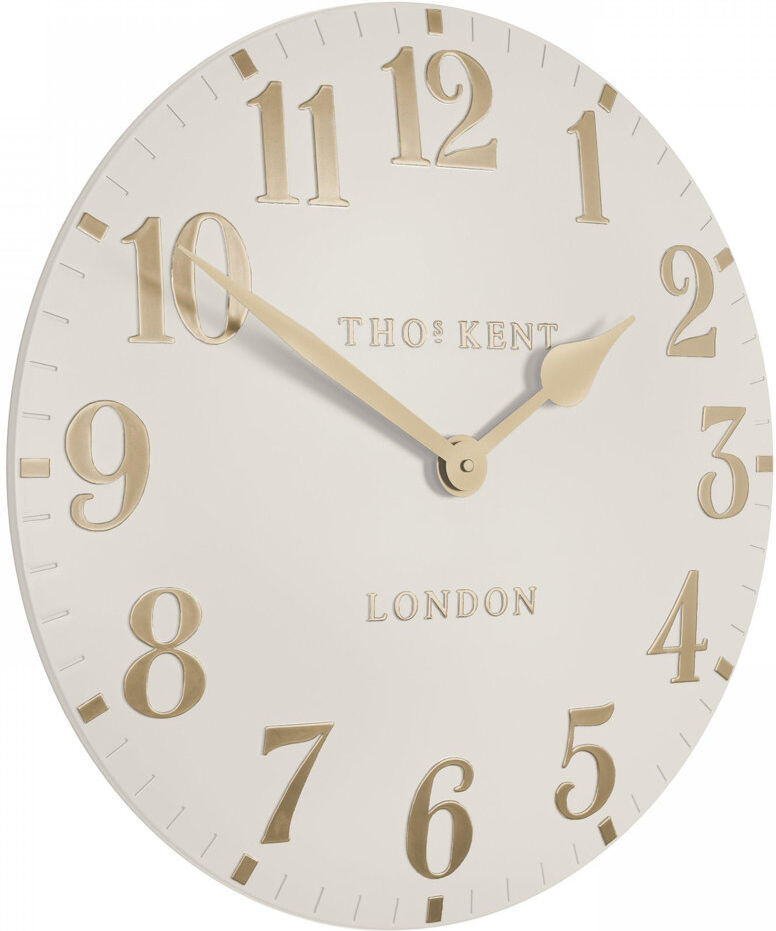 Thomas Kent Metal Wall Clock White 51 cm H x 51 cm W x 4.4 cm D
