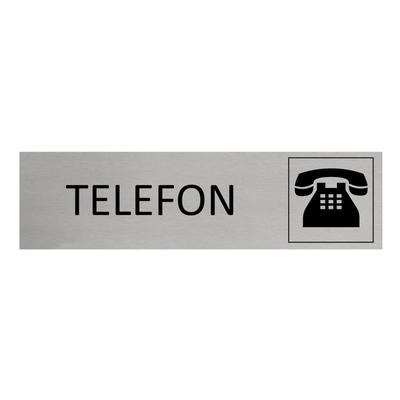 CombiCraft Aluminium Türschild Telefon 165x45mm mit 3M-Tape