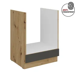 Küchen Herdschrank 60 Küche ARIA Graphite matt Anti Fingerprint Küchenzeile