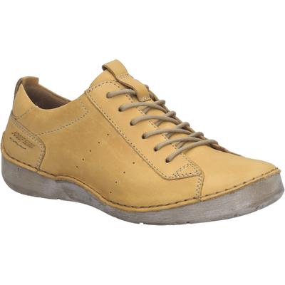 Schnürschuh JOSEF SEIBEL "Fergey 56, safran", Damen, Gr. 41, gelb (safran), Obermaterial: 100% Rindsleder Leather cow., Schuhe Schnürschuh