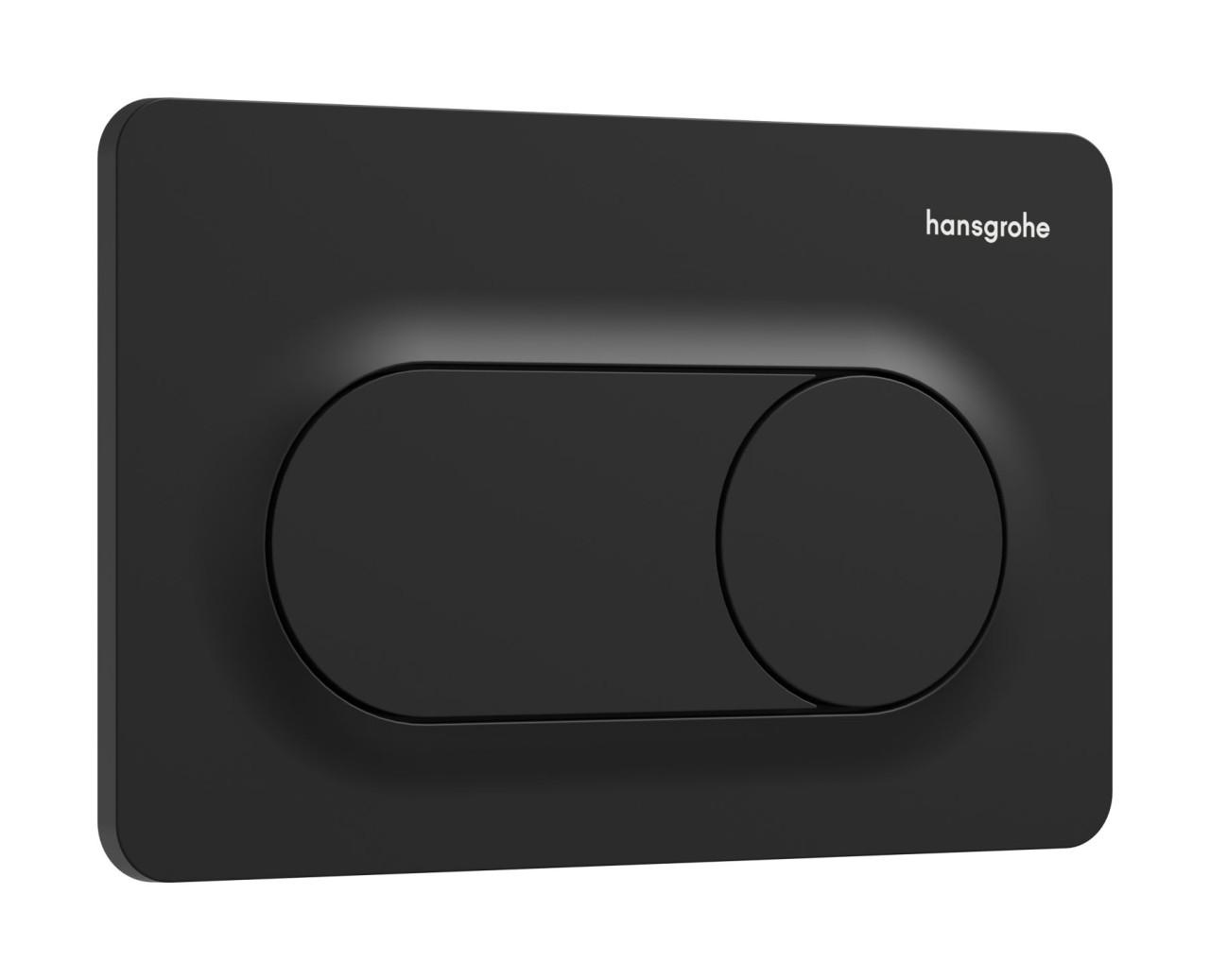 Hansgrohe iFrame Original S Betätigungsplatte für 2-Mengen-Spülung, Mattschwarz, 66002670 66002670