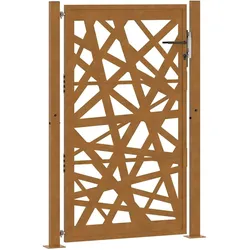 vidaXL Gartentor 105x155 cm Wetterfester Stahl Lichtdesign