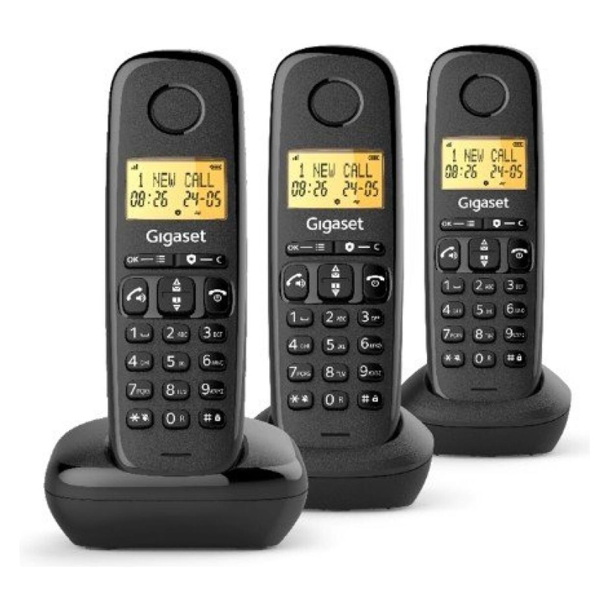 Gigaset WIRELESS PHONE BASIC 100 TRIO BLACK (L36852-H3206-D211) (L36852-H3206-D211)