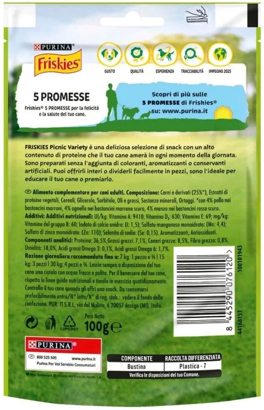 Purina SNACK FSK TREATS PICNIC ASS. 100GR