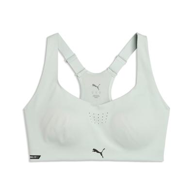 Sport-BH PUMA "PWRMODE BRA - HIGH", Damen, Gr. XL, N-Gr, weiß (crme de mint), Interlock, Obermaterial: 71% Polyester, 29% Elasthan, schmal, BHs Sport-BH, schmale Passform, für Fitness-Training, sportlicher Stil