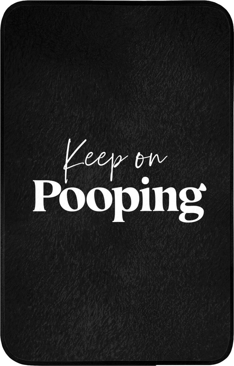WC mat Quote - Keep on pooping - Zwart - 50 x 80 cm