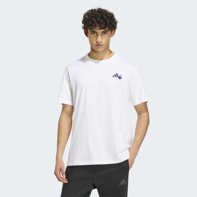 T-Shirt ADIDAS SPORTSWEAR "RAMEN GRAFIK", Herren, Gr. XL, weiß, Obermaterial: 100% Baumwolle, normal, Rundhals, Shirts T-Shirt