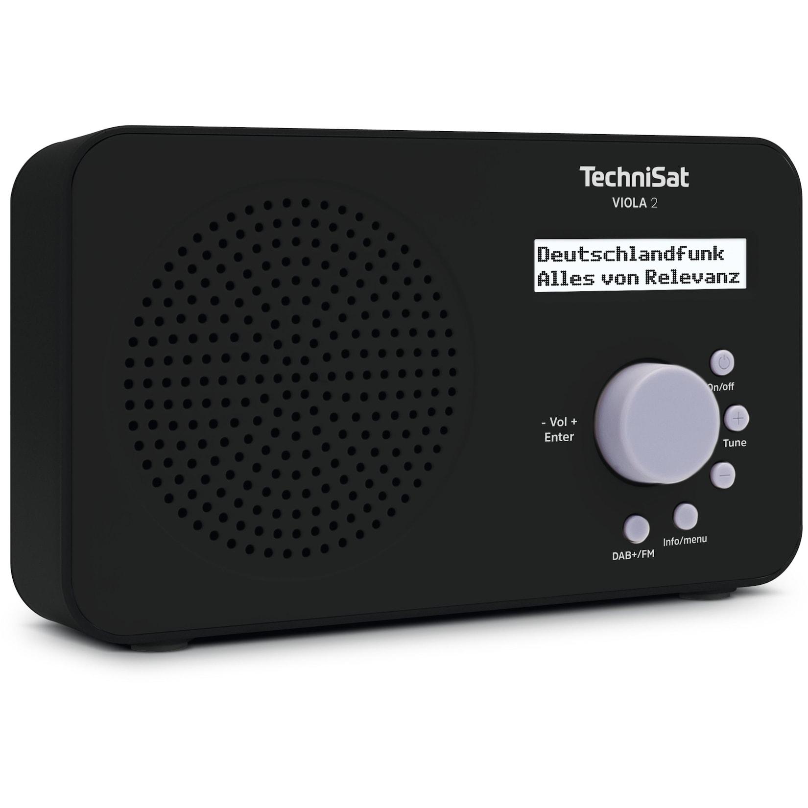 TechniSat VIOLA 2 tragbares 1 Watt DAB+ Radio mit LC-Display schwarz