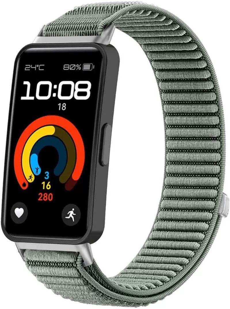 INF Nylon-Armband kompatibel mit Huawei Band 8/9/10 - Verschiedene Farben verfügbar Grün