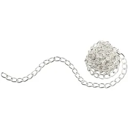 Gliederkette, silber, 4 x 7 mm, 1 m