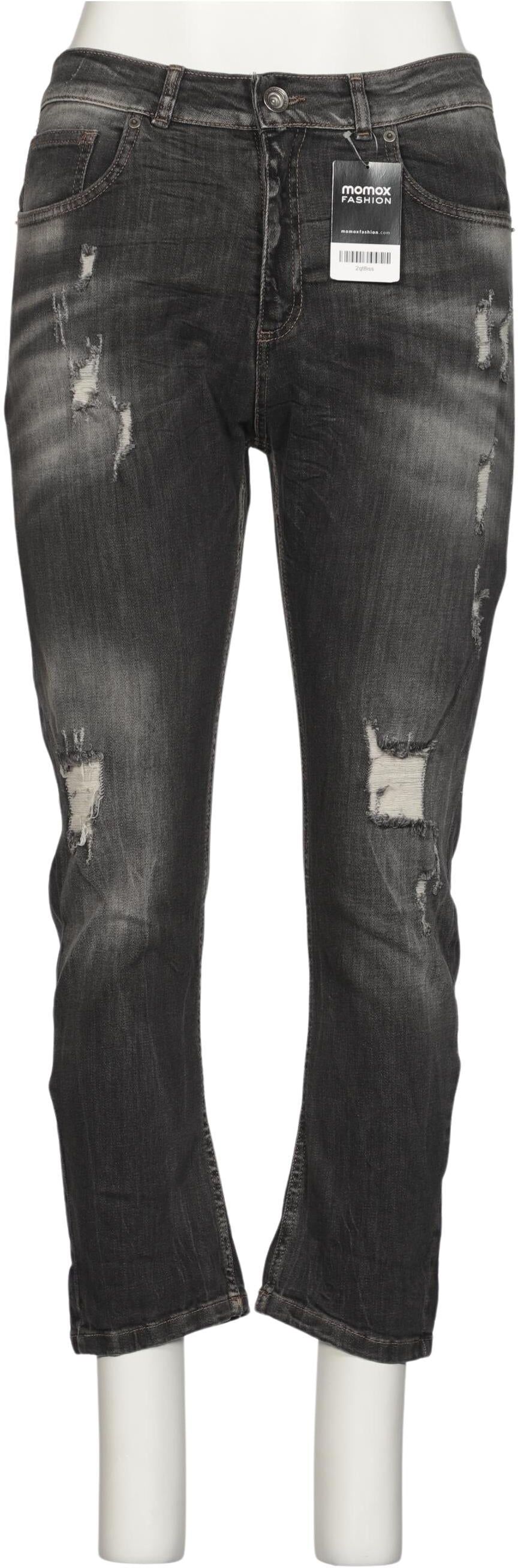 miss miss Damen Jeans, Grau, Gr. EU 38 (IT 44), Elasthan / Baumwolle - Second Hand