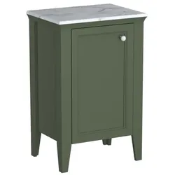 VitrA Valarte Halbhochschrank 65810 53,5x39,5x83cm, links. bodenstehend, Korpus Vintage grün, lackiert