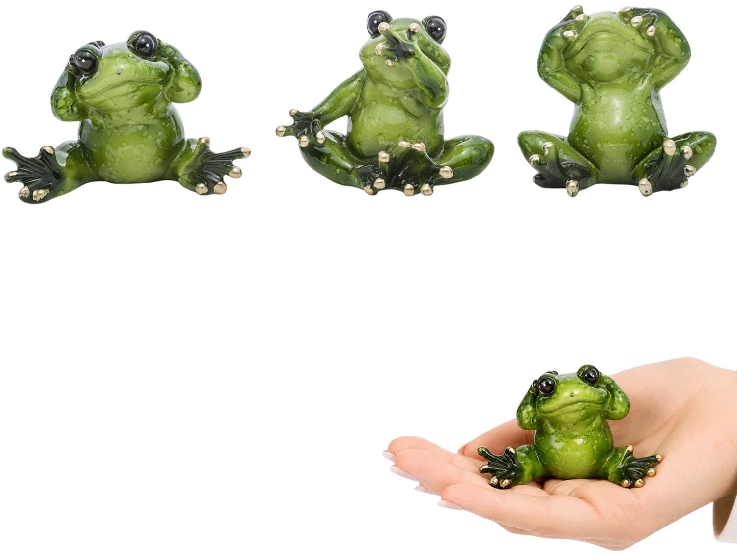 Grappige Groene Kikker Figuur voor Decoratie en als Cadeau